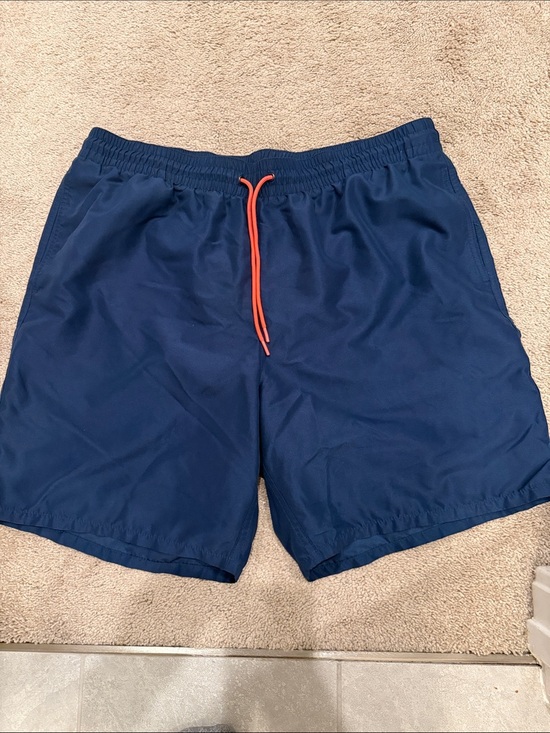 Old Navy Other - Old Navy Men's Navy Swim Trunks with Orange Drawcord